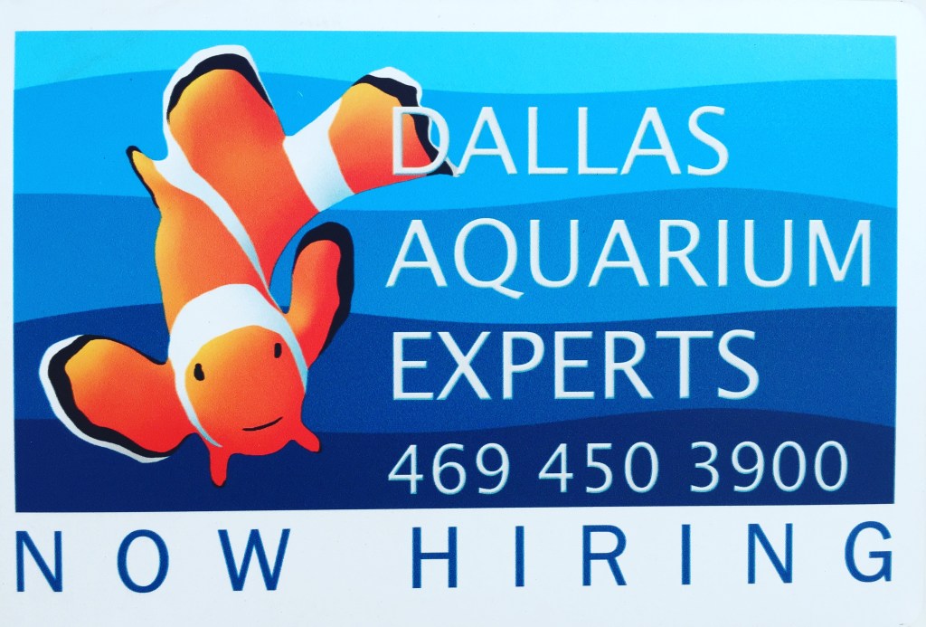 Dallas Aquarium Experts is Now Hiring Aquarist for our Aquarium Service Technician Position