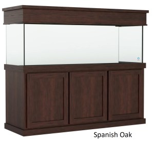 175 Gallon Aquarium with Spanish Oak Classic Aquarium Cabinetry