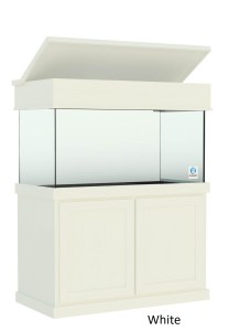 120 Gallon Aquarium with Claasic White Aquarium Cabinetry